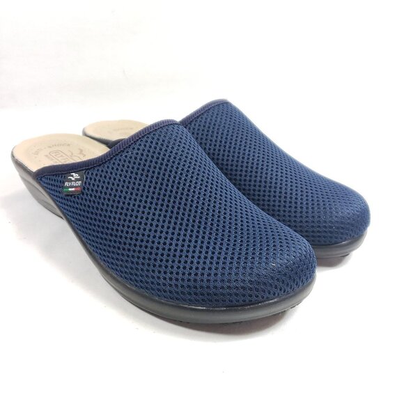 Flyflot Shoes - Flyflot Women's Size 8.5 Blue Mesh Clogs